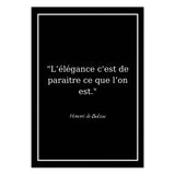Affiche Citation <br /> Honoré de Balzac