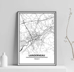 Affiche Landerneau <br /> carte