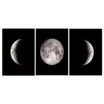 Affiche <br /> Lune noir et blanc astronaute