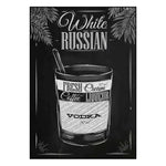Affiche cocktail <br /> white russian