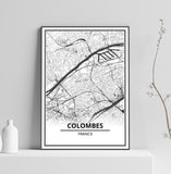 Affiche Carte <br /> Colombes