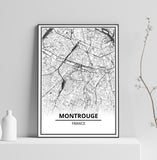 Affiche Carte <br /> Montrouge