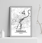 Affiche Carte <br /> Thionville