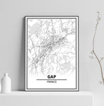 Affiche Carte <br /> Gap