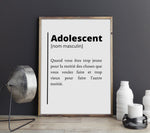 affiche définition adolescent