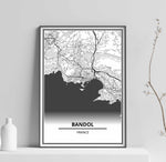 Affiche Bandol <br /> carte