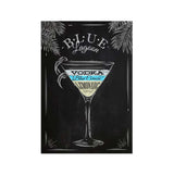 Affiche cocktail <br /> blue lagoon