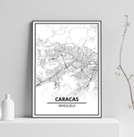 Affiche Carte Ville <br /> Caracas