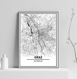 affiche carte graz