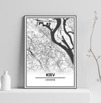 affiche carte kiev