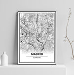 Affiche Carte Ville <Br /> Madrid 1700
