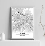 Affiche Carte Ville <br /> Sofia