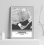 Affiche Carte Ville <Br /> Toronto 21X30Cm 1700