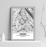 Affiche Carte Ville <br /> Vienne