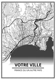 Affiche Carte Ville <br /> Personnalisée