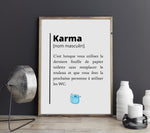 Affiche Définition <br /> Karma