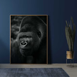 tableau de gorille singe noir et blanc