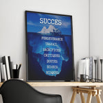 Affiche Motivation <br /> Succès Iceberg