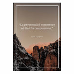 citation karl lagerfeld "La personnalité commence où finit la comparaison."