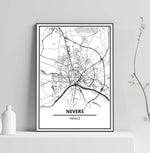 Affiche Carte <br /> Nevers