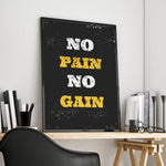 Affiche Motivation <br /> No pain no gain