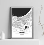 Affiche Carte Ville <br /> Oran