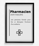 Poster Définition Pharmacien