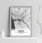 Affiche Carte Ville <Br /> Porto 1700