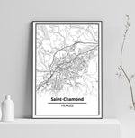 Affiche Carte <br /> Saint-Chamond