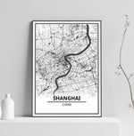 Affiche Carte Ville <Br /> Shanghai 1700