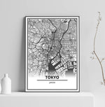 Affiche Carte Ville <Br /> Tokyo 1700