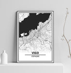 Affiche Carte Ville <br /> Vigo