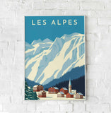 Affiche vintage <br /> Alpes