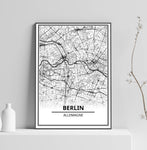 Affiche Carte Ville <Br /> Berlin 1700