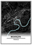 affiche carte besancon