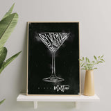 Affiche cocktail <br /> dirty martini