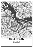 Affiche Carte Ville <Br /> Amsterdam 21X30Cm 1700