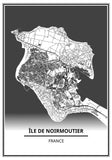 Affiche Île de Noirmoutier <br /> carte