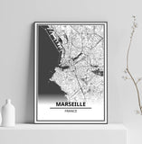 affiche Marseille carte