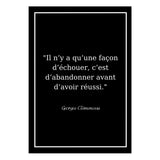 Affiche Citation <br /> Georges Clémenceau