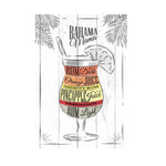 Affiche cocktail <br /> bahama mama