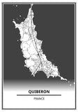 Affiche Quiberon <br /> carte
