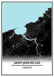 Affiche Carte <br /> Saint-Jean-de-Luz